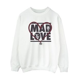 Batman Mens Mad Love The Joker & Harley Quinn Sweatshirt / White